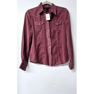 MARC JACOBS Long Sleeve Front Pockets Snap Button Up Shirt NWT $170